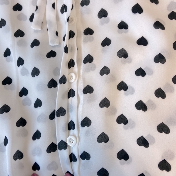Love Tree black and white polka heart blouse - Picture 8 of 9